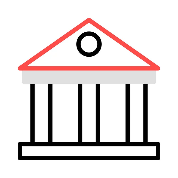 Banco Casa Tribunal Vector Ilustración — Vector de stock