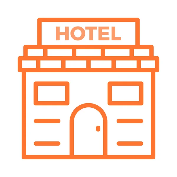 Hotel Gebäude Ikone Vektorillustration — Stockvektor