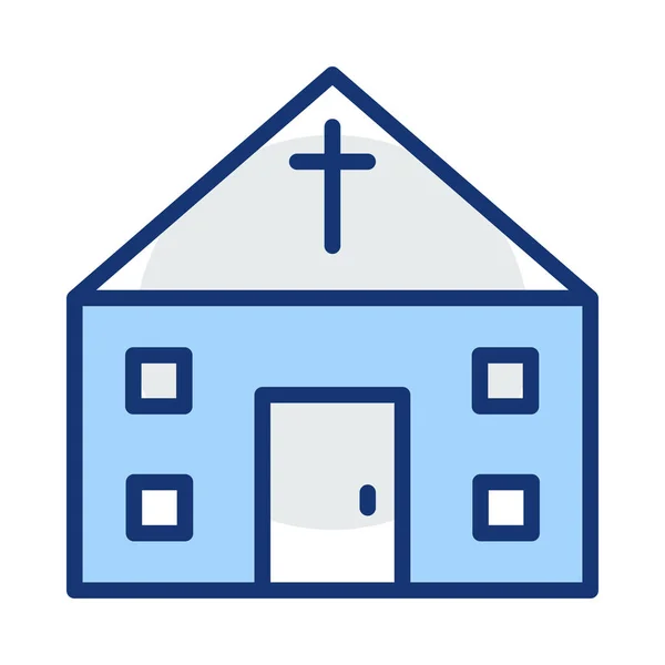Iglesia Icono Del Edificio Ilustración Vectorial — Vector de stock