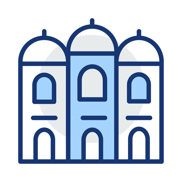 Mosquée Bâtiment Religieux Vecteur Illustration — Image vectorielle