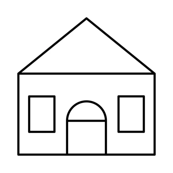 Arkitektur Byggnad Ikon Vektorillustration — Stock vektor
