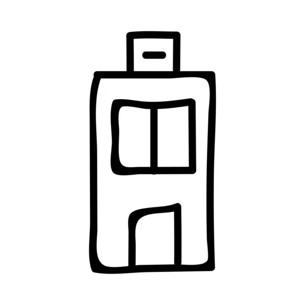 Hotelgebouw Pictogram Vectorillustratie — Stockvector