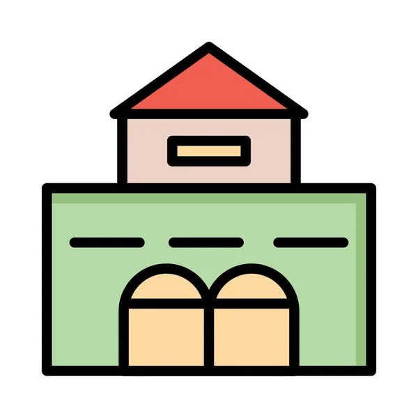 Dům Obytných Domů Vektorové Ilustrace — Stockový vektor