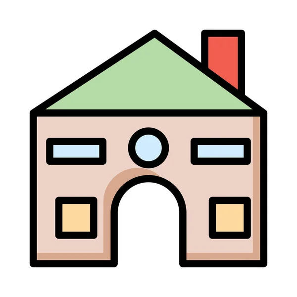 Huis Huis Appartement Vectorillustratie — Stockvector