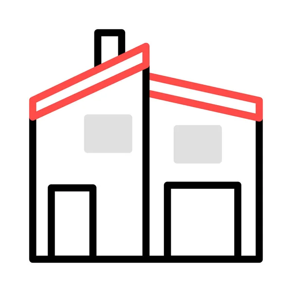 Construção Casa Casa Vetor Ilustração —  Vetores de Stock