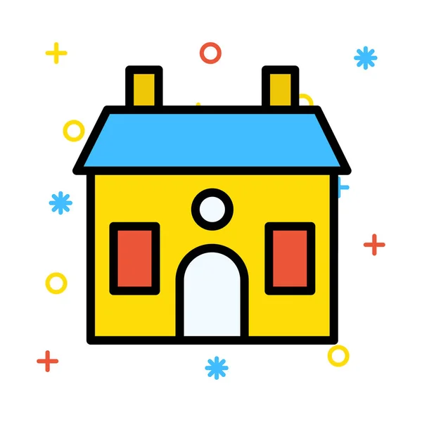 Huis Gebouw Huis Vectorillustratie — Stockvector