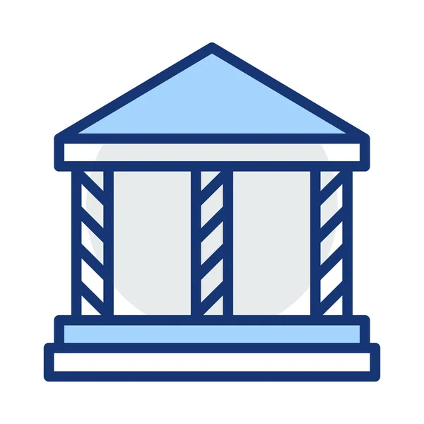 Tribunal Banco Edifício Vetor Ilustração —  Vetores de Stock