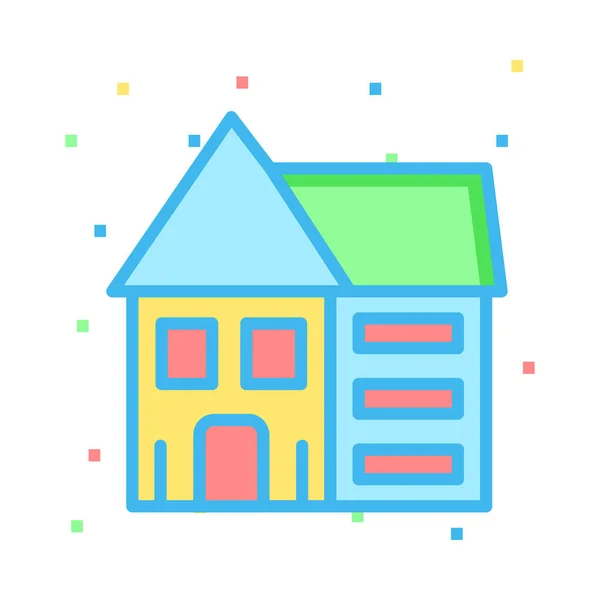 Home Apartment House Vector Illustration — Stock Vector