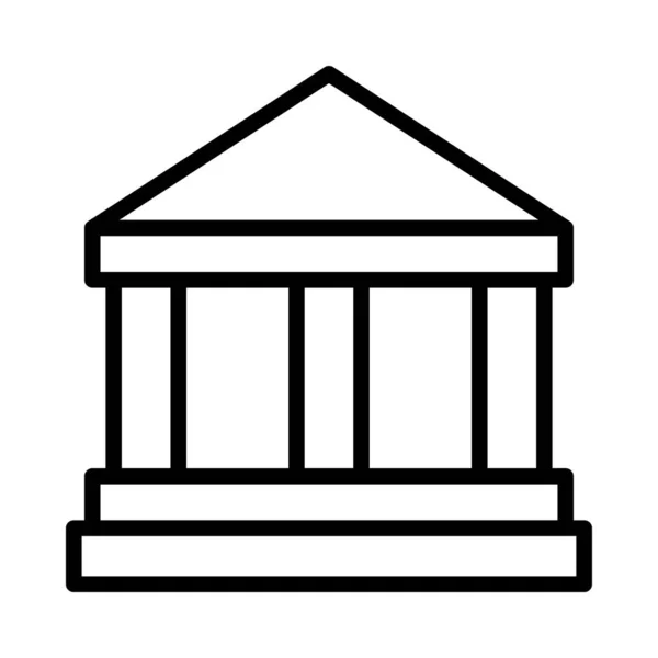 Τράπεζα Δικαστήριο Κτίριο Εικονογράφηση Διάνυσμα — Διανυσματικό Αρχείο