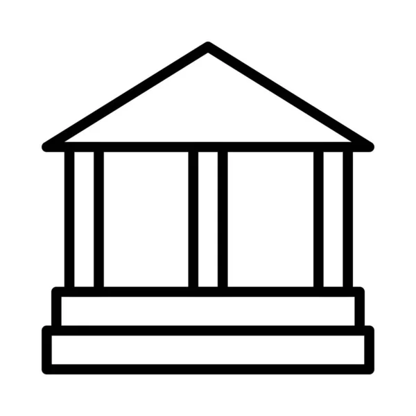 Bank Gebäude Gericht Vektor Illustration — Stockvektor