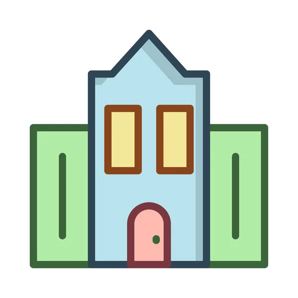 Wohnungsbau Haus Vektor Illustration — Stockvektor