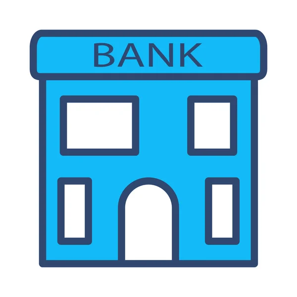 Edificio Bancario Vector Inmobiliario Ilustración — Vector de stock