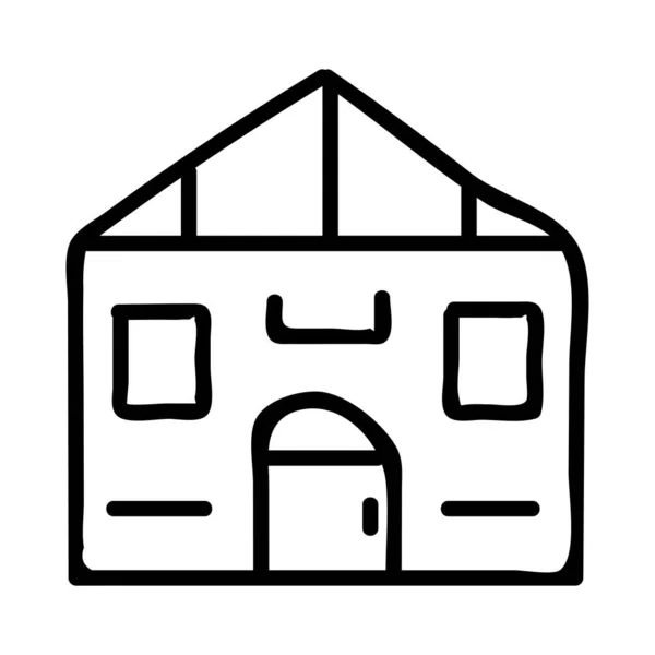 Házban Lakó Homlokzat Vektoros Illusztráció — Stock Vector