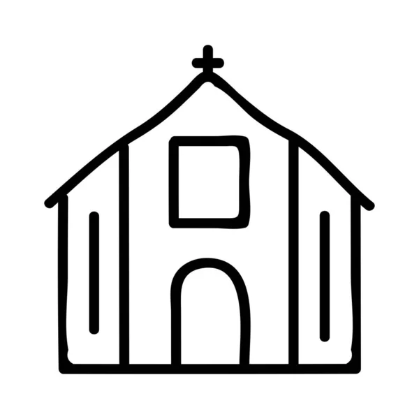 Kirche Bauikone Vektorillustration — Stockvektor