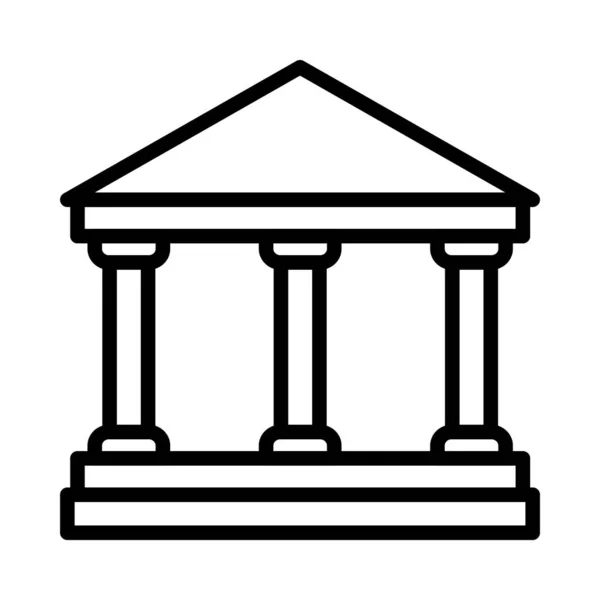 Domstolsbyggnaden Bank Vektorillustration — Stock vektor