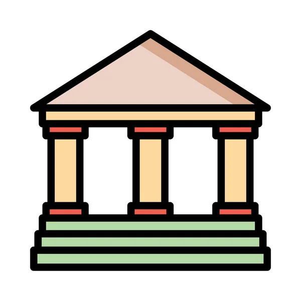 Bank Domstolsbyggnaden Vektorillustration — Stock vektor