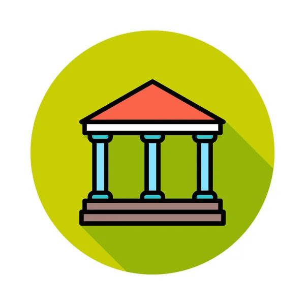 Bâtiment Cour Illustration Vectorielle Bancaire — Image vectorielle