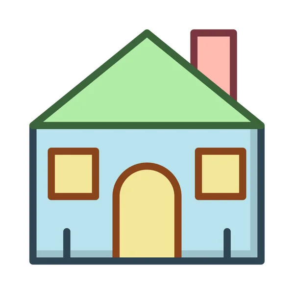 Casa Construção Casa Vetor Ilustração — Vetor de Stock