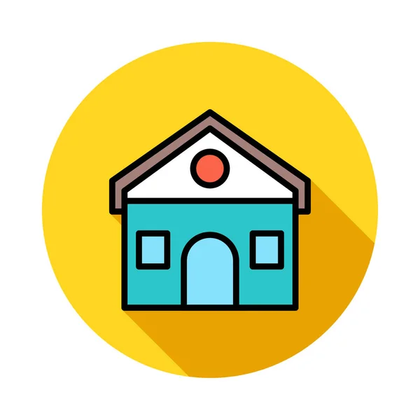 Haus Mehrfamilienhaus Vektor Illustration — Stockvektor