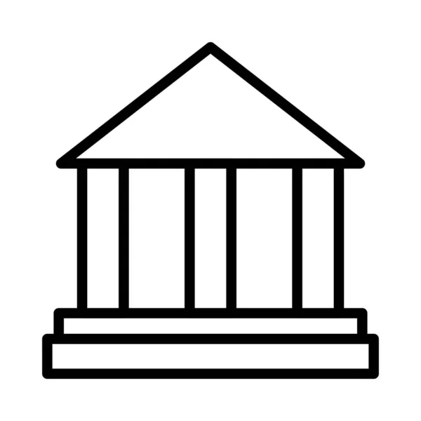 Hof Bank Gebouw Vectorillustratie — Stockvector