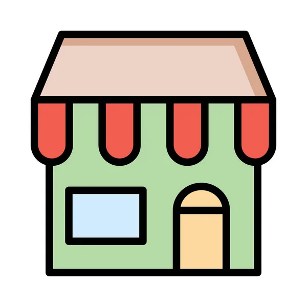 Shop Supermarkt Laden Vektor Illustration — Stockvektor