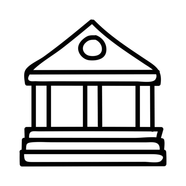 Escritório Edifício Tribunal Vetor Ilustração — Vetor de Stock