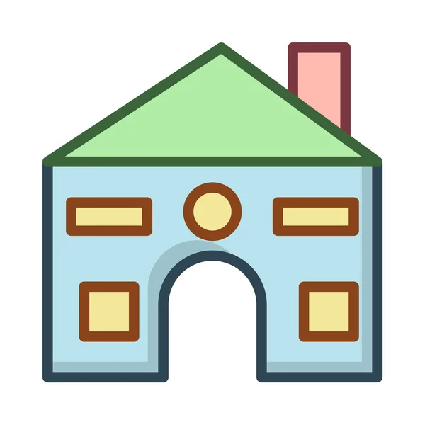 Huis Huis Appartement Vectorillustratie — Stockvector