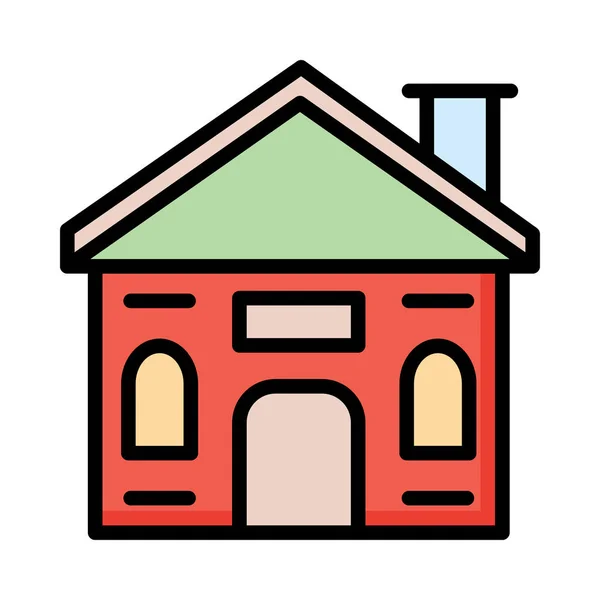 Haus Wohnung Vektor Illustration — Stockvektor