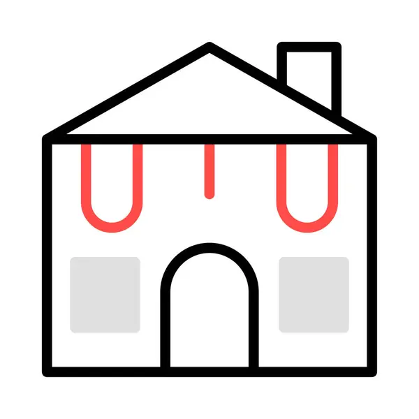 Wohnung Haus Home Vektor Illustration — Stockvektor
