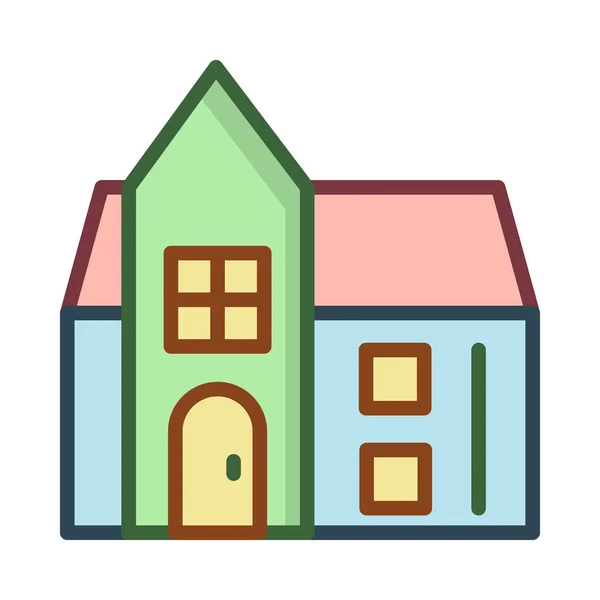 Huis Gebouw Home Vectorillustratie — Stockvector