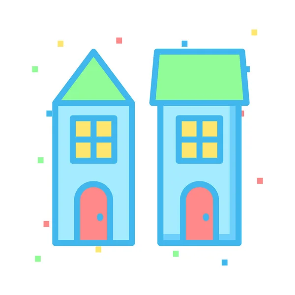 Haus Gebäude Vektor Illustration — Stockvektor