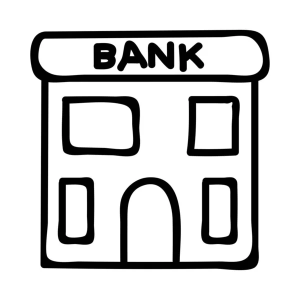 Bank Building Real Estate Vector Illustration — Stock Vector