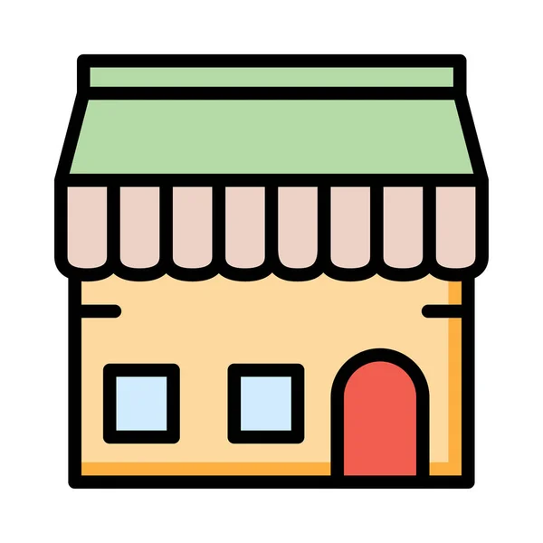 Loja Loja Mercado Vetor Ilustração —  Vetores de Stock