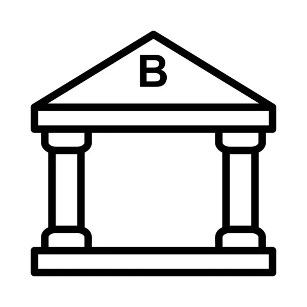 Bankovní Budova Vlastnost Vektorové Ilustrace — Stockový vektor