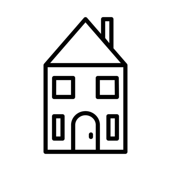 Home Residential Facade Vector Illustration — Stock Vector