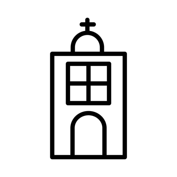 Chiesa Icona Della Costruzione Illustrazione Vettoriale — Vettoriale Stock