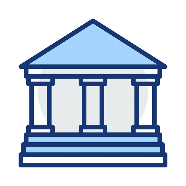 Bank Gericht Gebäude Vektor Illustration — Stockvektor