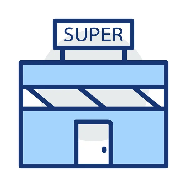 Super Marknaden Store Butik Vektorillustration — Stock vektor