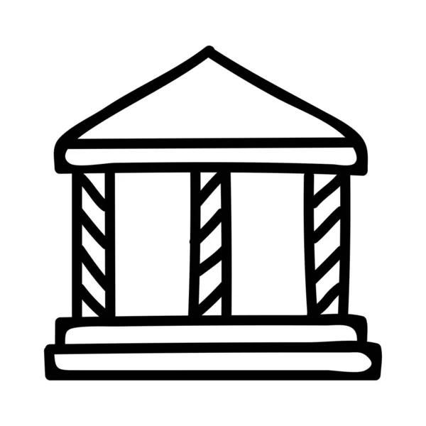 Gericht Bank Gebäude Vektor Illustration — Stockvektor