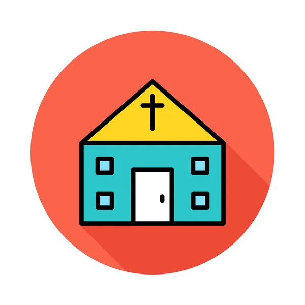 Igreja Ícone Edifício Ilustração Vetorial —  Vetores de Stock