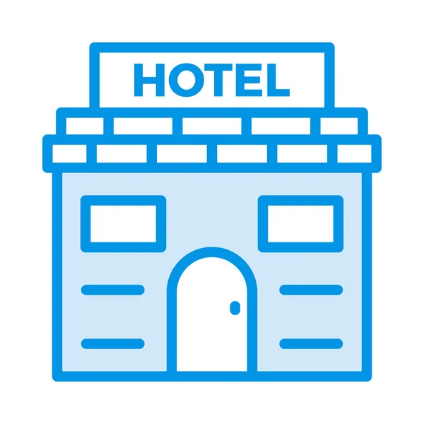 Hotel Ícone Edifício Ilustração Vetorial —  Vetores de Stock