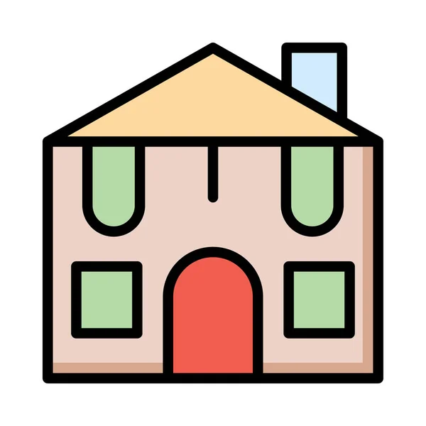 Wohnung Haus Home Vektor Illustration — Stockvektor