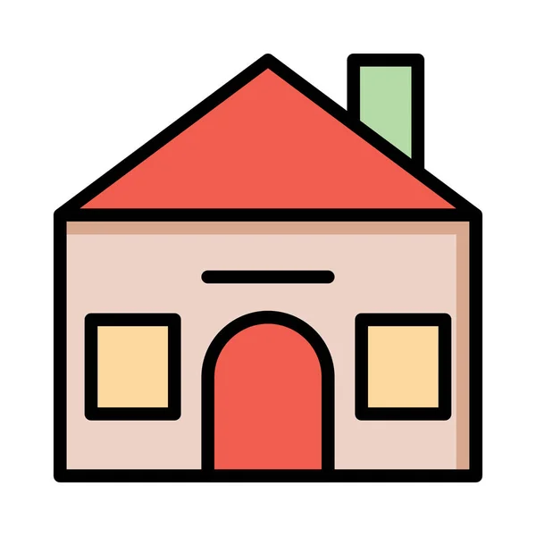 Σπίτι Σπίτι Κτίριο Εικονογράφηση Διάνυσμα — Διανυσματικό Αρχείο