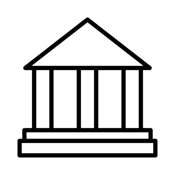 Τράπεζα Δικαστήριο Εικονίδιο Εικονογράφηση Διάνυσμα — Διανυσματικό Αρχείο