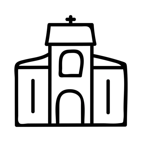 Church Building Icon Vector Illustration — Stock Vector