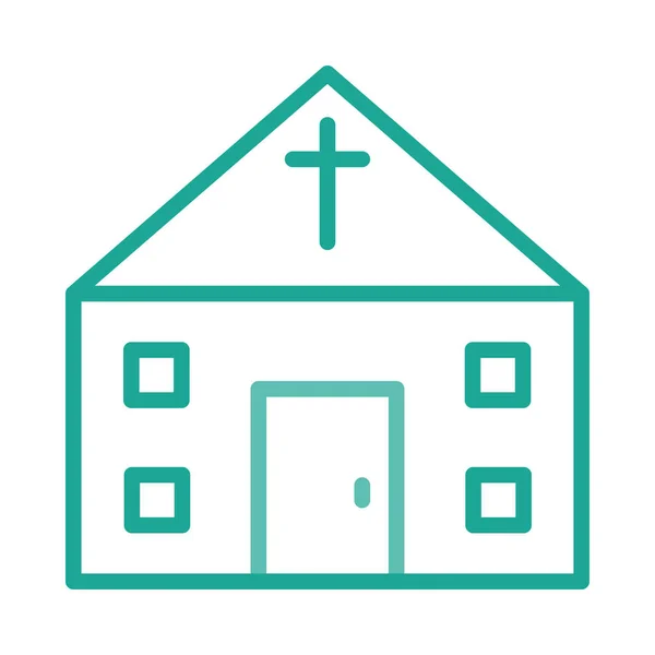 Igreja Ícone Edifício Ilustração Vetorial —  Vetores de Stock