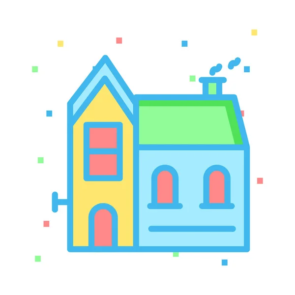 House Building Icon Vector Illustration — Stock Vector