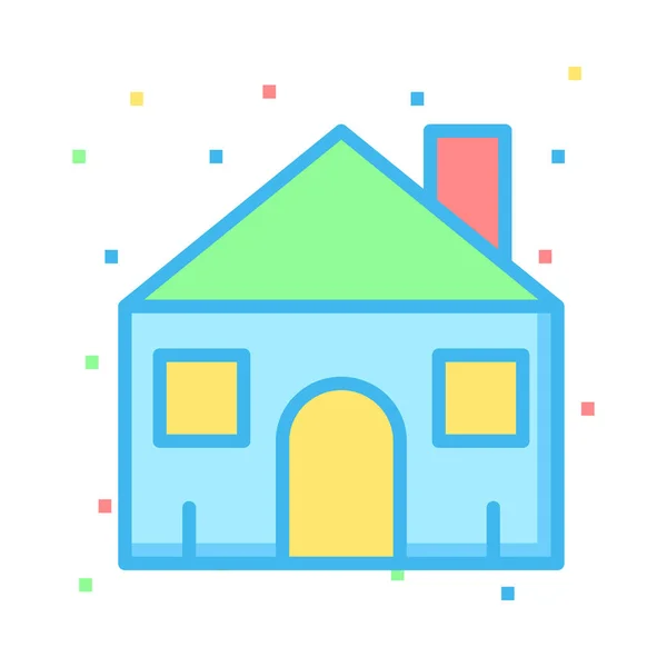 House Building Icon Vector Illustration — Stock Vector