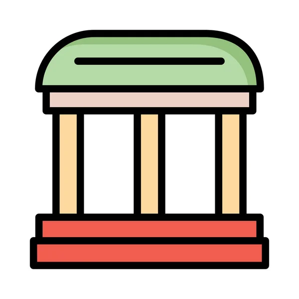 Bank Domstolsbyggnaden Vektorillustration — Stock vektor