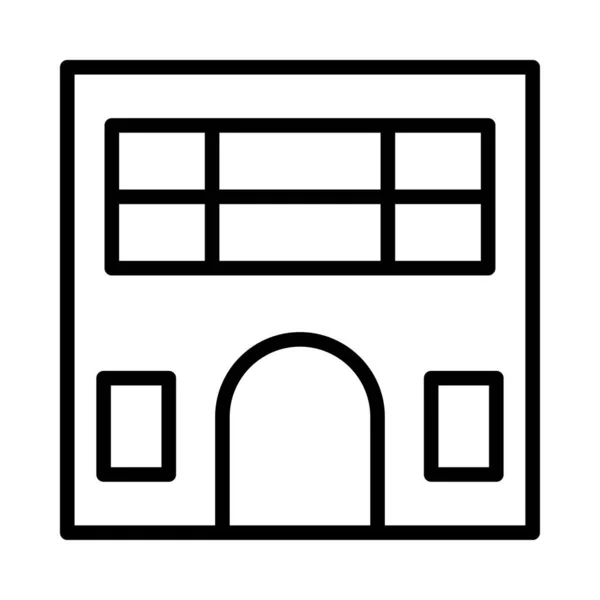 Dům Budova Ikonu Vektorové Ilustrace — Stockový vektor